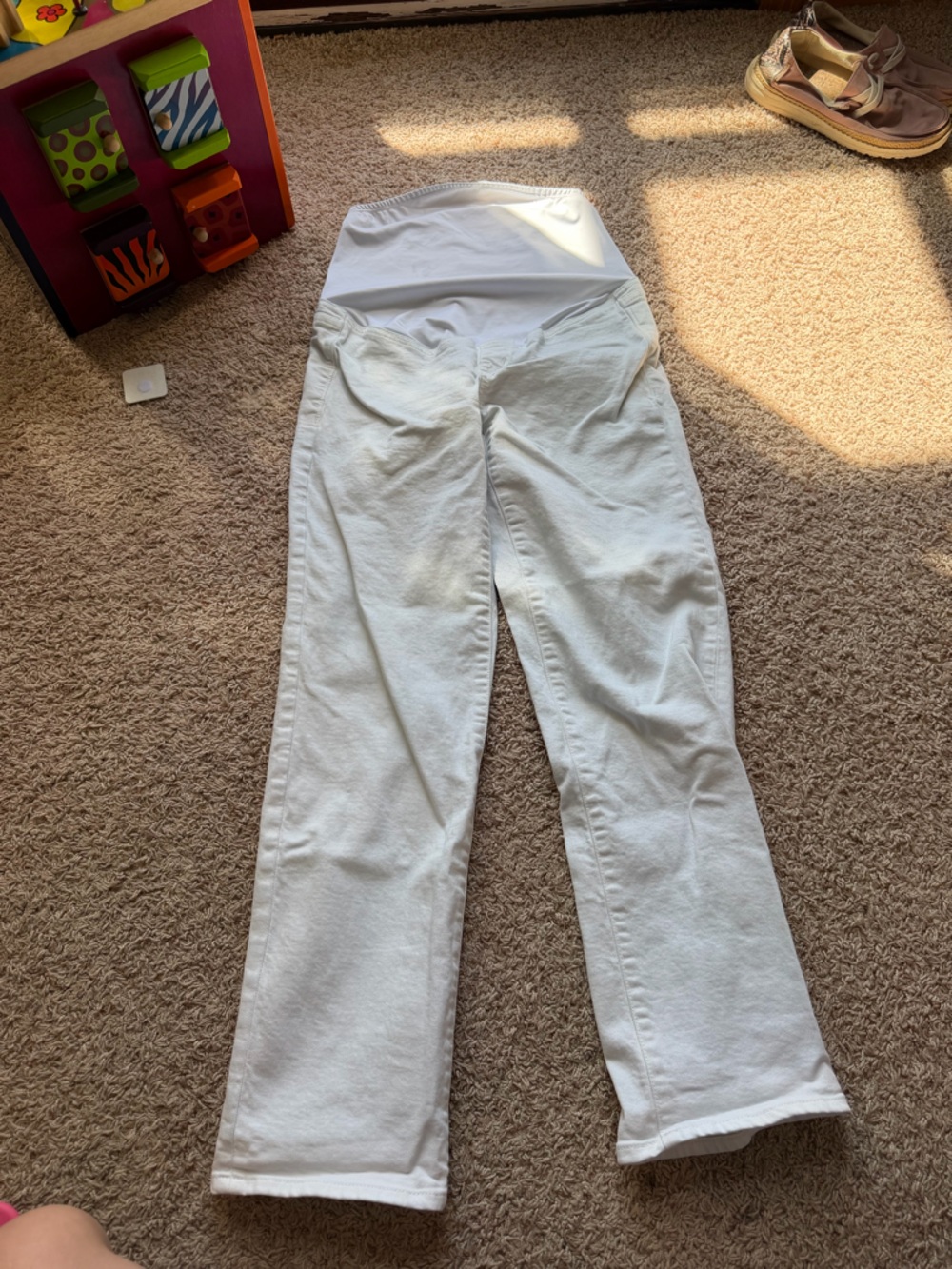 Madewell Maternity White Straight-Leg Jeans